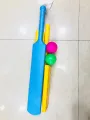 Full Set Bat and Ball with Wickets and Bail Toy for Kids Bat & Ball Children's Plastic Cricket Balls Playing Set Sports Toys Fitness Equipment. 