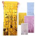 Square Box Shaped Foil Fringe Curtain Birthday Decoration. 
