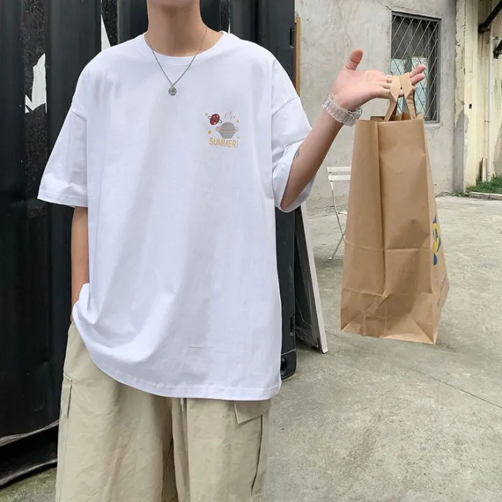 %5B48%20Hourly%20Delivery%20%5D%20Hong%20Kong%20Style%20Summer%20Pure%20Cotton%20T%20T-shirt%20Men's%20Loose%20Korean%20Style%20Trendy%20All-Matching%20Fashion%20Brand%20Top%20Clothes%20Casual%20Half%20Sleeve%20ins%20Short%20Sleeve%20Men%20-%20Image%206