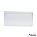 Polymate Crystal Storage Box 1L for DIY Kitchen Tools Transparent 1 Liter Square Plastic Box with Lid. 
