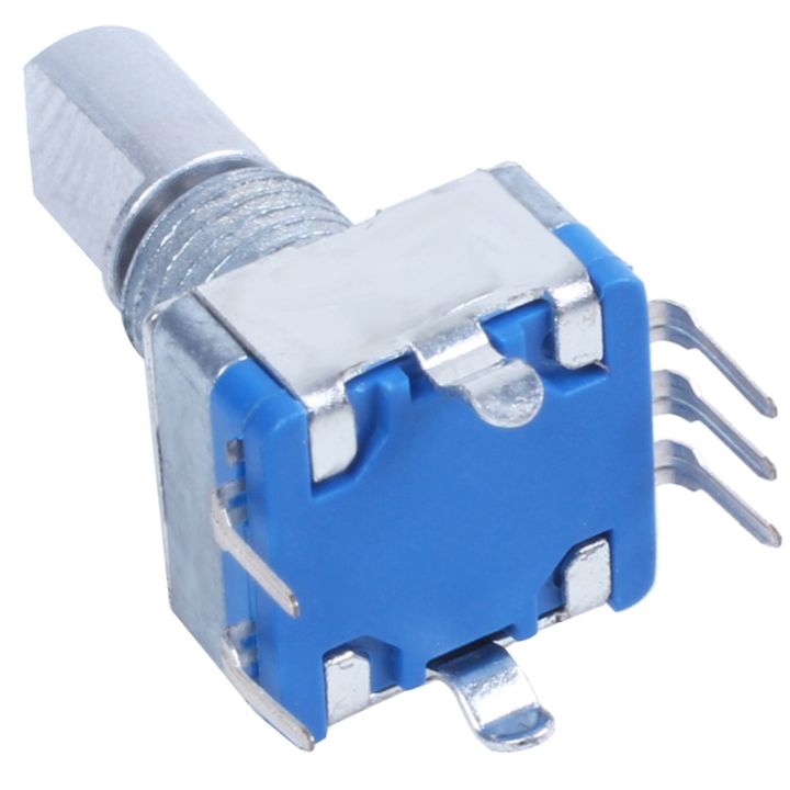 3X%2020-Point%20Shaft%20Detents%20Encoder%20and%20360%20Degree%20Rotary%20with%20Push%20Button%20Blue%20+%20Silver%20-%20Image%206