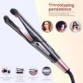 Home Salon Flat Iron ProCurler Hair Maker 1-in-2 Straight TwistSpiralWaveGold Titanium Styling. 