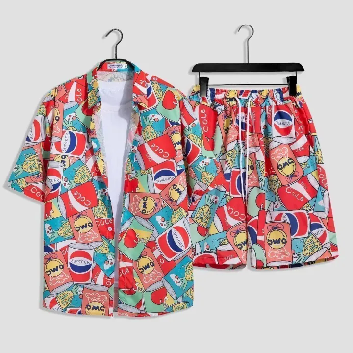 Summer%20Island%20Clothing%20Hainan%20Island%20Sanya%20Hawaii%20Printed%20Shirt%20Beach%20Suit%20Trendy%20Beach%20Pants%20Cool%20Seaside%20Style%20-%20Image%209