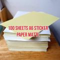 Sticker Paper Matte & Glossy A6 Size 80 GSM 100 Sheets Blank Sticker Paper. 