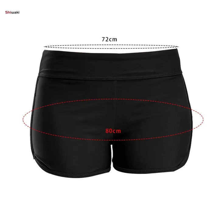 Women%20Swimsuit%20Shorts%20Stretch%20Solid%20Trunks%20Board%20Shorts%20Mid%20Waist%20Tankini%20Summer%20Swim%20Bottoms%20Beach%20-%20Image%208