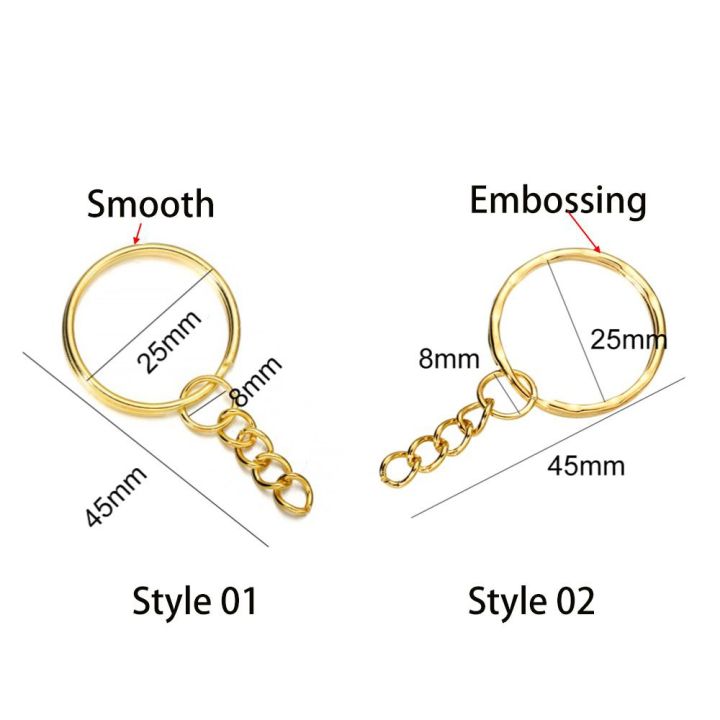 10-200Pcs/Lot%2025mm%20Key%20Ring%20Key%20Chain%20Gold%20Color%20Rhodium%20Round%20Split%20Keychain%20Keyrings%20for%20DIY%20Jewelry%20Making%20Findings%20Accessories%20-%20Image%203