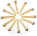 Acoustic Guitar ABS Plastic Bridge Pins, Ivory and Black With Black & White Dot Acoustic Electric Guitar String Pin Plastic String End Peg. 