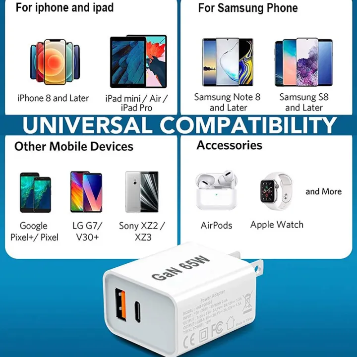 65W%20GaN%20Fast%20Charging%20PD%20USB%20C%20Charger%20For%20Apple%20iPhone%2013%20pro%2012%2011%208%207%20ipad%20EU%20Power%20Adapter%20US%20Plug%20PD%20Charge%20Type%20C%20Cable%20-%20Image%203