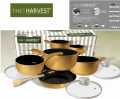 Ceramic coated Nonstick Gold Cookware Set - High Quality. 