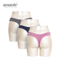 Amante Microfiber Thong Panty Pack (x3 Pcs). 