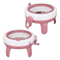 Crochet Knitting Machine Round 40 Needles Kids Knitting Machine Hand Eye Coordination Easy To Use Hand Operated for Household. 