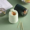 【HOT】 Simple Toothpick Box Toothpick Dispenser Automatic Eject Toothpick Jar Household Convenient Gift Home Gadget. 