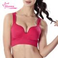 Muses Mall Women's Solid Color Push Up U-shaped Beauty Back Sports Bra with Wide Shoulder Straps Padded Sports Vest Brassiere. 