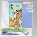 ZeroQiQi for Redmi Note7 Pro Back Cover Cartoon Cute Mouse Side Printing Phone Case Ultra Thin Soft Liquid Silicone Cases. 