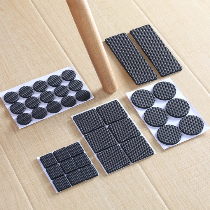 30Pcs/Set Non-slip Self Adhesive Furniture Rubber Table Chair Feet Pads Round Square Sofa Chair Leg Sticky Pad Floor Protectors Mat