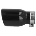 Exhaust Tailpipe 160mm Long Slant Cut Exhaust Tip Black for Auto Emission System. 