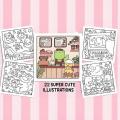 My Fuzzy Buddies Coloring Book For Adults And Teens Featuring Cute Animal Life Stories Plush Friends Coloring Book. 