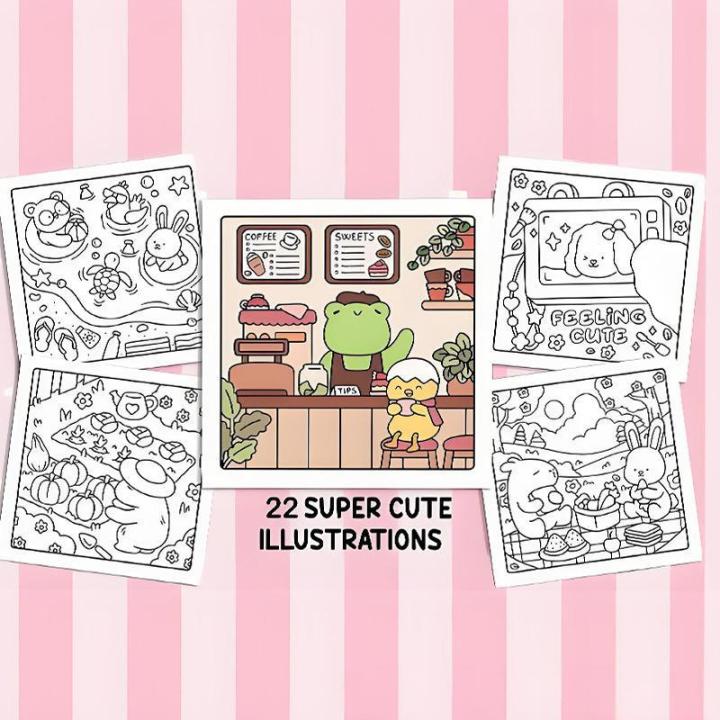 My%20Fuzzy%20Buddies%20Coloring%20Book%20For%20Adults%20And%20Teens%20Featuring%20Cute%20Animal%20Life%20Stories%20Plush%20Friends%20Coloring%20Book%20-%20Image%203