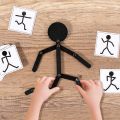 Kids Montessori Educational Wooden Stick Men Puzzle Game Kids Hand Skill Fine Motor Training Assemble Toys For Baby Imagination. 