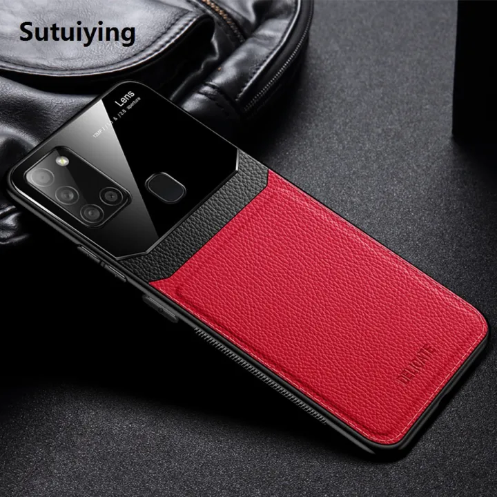 Sutuiying%20Case%20For%20Samsung%20Galaxy%20A21S%20Leather%20Mirror%20Original%20Tempered%20Glass%20Shockproof%20Phone%20Back%20Cover%20-%20Image%203