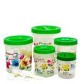 High Quality Plastic 5 Pieces Containers Set With Spoons. 