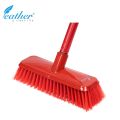 BATHROOM BRUSH LONG WITH 120CM PLASTIC COATED METAL HANDLE - FEATHER. 