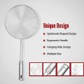 Extra Large Spider Strainer 18cm Skimmer Spoon for Frying and Cooking - Stainless Steel Wire Pasta Strainer with Long Handle, Professional Kitchen Skimmer Ladle. 