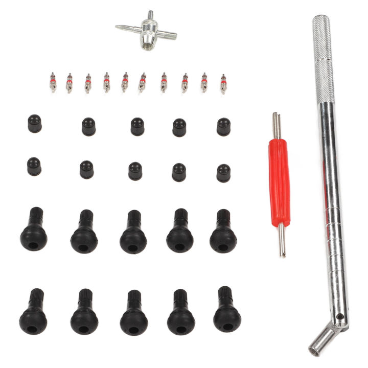 33 Pcs Tire Valve Stem Repair Tool Tire Valve Puller Installer