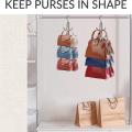 Purses Handbags Hangers, Purse Handbag Holder Metal Space Saving Hangers Bags Handbags Storage Organizer, Closet Organization. 