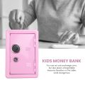 Kqueebee Kids Money , Mini Money Box Gift Safe Case Password with Key Metal Money Box Storage Bedroom Locker Home Ornament. 