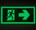 Photo-luminescent Emergency Fire Exit Sign Board Running Man Direction Right Side. 
