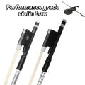 KOKKO Violin Bow 4/4 Full Size Student Violin Bow Well Balanced Carbon Fiber Horse Hair Violin Accessories For Professional Player Beginner. 