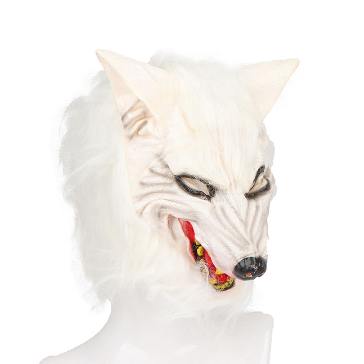 Halloween Wolf Head Hair Mask Werewolf Gloves Costume Party Cospaly Masquerade Scary Decor