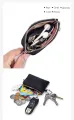 【ZIME】Smart King New For Men  Cow Leather Key Holder Zipper  Bag Multifunction Card Holder. 