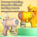 【HOT】 Handheld Fully Automatic Yellow Duck Bubble Machine Children's Toy Bubble Gun Toy Without Battery And Bubble Water. 