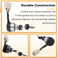 6-Wire Ignition Key Lock Switch for 2-5KW Gasoline Generators Combination Start Switch Fits Gas Generator. 