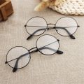 Vintage Retro Round Flat Glasses Gold Eyeglass Frame Man Plain Glass Clear Eyeglasses Eye Glasses Frames For Women. 