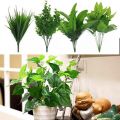 Artificial Plants Eucalyptus Grass Plastic Ferns Green Leaves Flower Plant Wedding Home Decoration Table Decors. 
