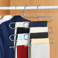 Pant Hanger for Multiple Pants - S Shape Trouser Hanger - Pants Hanger Multi-Layer S-Style Jeans Trouser Hanger Stainless Steel Clothes Hanger Space Saving for Pants Jeans Scarf Hanging. 