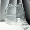Hamster Transparent Bathroom Small Pet Sand Bath Cage Large Capacity Prevent Splash Bathing Household Viewable Transparent Shower Room. 