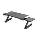 Portable Aluminum Laptop Stand Desk Table With Adjustable Stand Mouse Board Ergonomic Design For Using In Bed. 