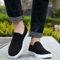 New Spring and Summer Tendon Bottom Old Beijing Cloth Shoes Men's Non-Slip Lazy Shoes Stylish Sneaker Breathable One Pedal Canvas Shoes. 