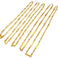 【Top Picks】Long time does not fade men's coarse imitation 18K gold twist necklace imitation gold necklace gold-plated jewelry batch. 