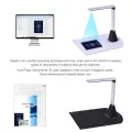 Portable High Speed USB Book Image Document Camera Scanner 5 Mega-pixel HD High-Definition Max. A4 Scanning Size with OCR Function LED Light for Classroom Office Library Bank. 