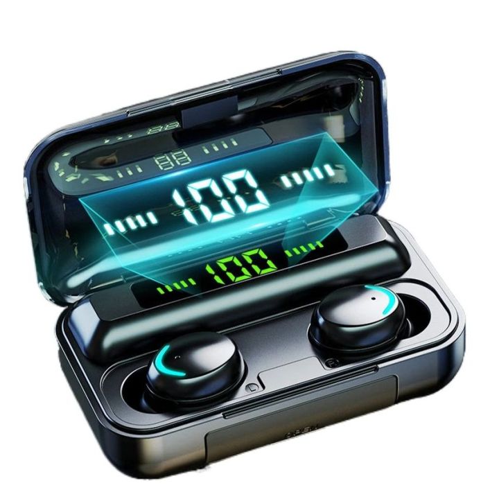 F9 Extra Bass Bluetooth Earbuds Headset With 2200mah Power Bank IPX7 Waterproof Touch with Mic