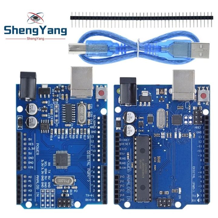 UNO R3 Development Board ATmega328P CH340 CH340G For Arduino UNO R3 With Straight Pin Header with Cable