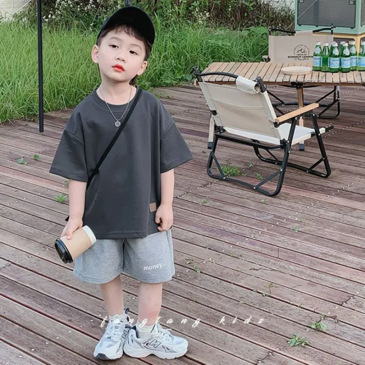 2024%20Summer%20New%20Boys%20Suit%20Shuai%20Pu%20Short%20Sleeve%20Shirt%20Boys%20Children%20Baby%20Fried%20Street%20Leisure%20Sports%20Long%20Shorts%20-%20Image%203