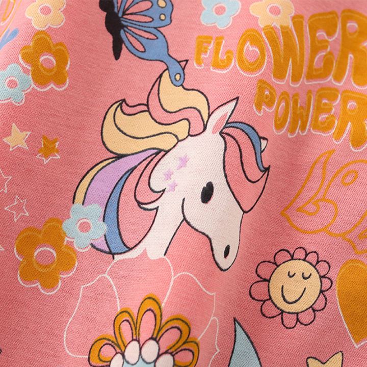 malweeGirls'%20Short-Sleeved%20Summer%20Clothes%20New%20European%20and%20American%20Children%20round%20NeckTT%20Shirt%20Printed%20Little%20Girl%20Blouse%20-%20Image%203