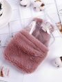 ✌  Cute Rabbit Hot Water Bottle Bag For Girls Plush Shoulder Hand Warmer Heat Pack Warm Belly Instant Hot Pack Winter Heating Pad. 
