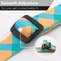 HamshMoc Adjustable Nylon Pet Dog Collar Soft Comfortable Basic Dog Collars with Fashion Pattern Safety Locking Buckle for Small Medium Dogs Walking 3. 